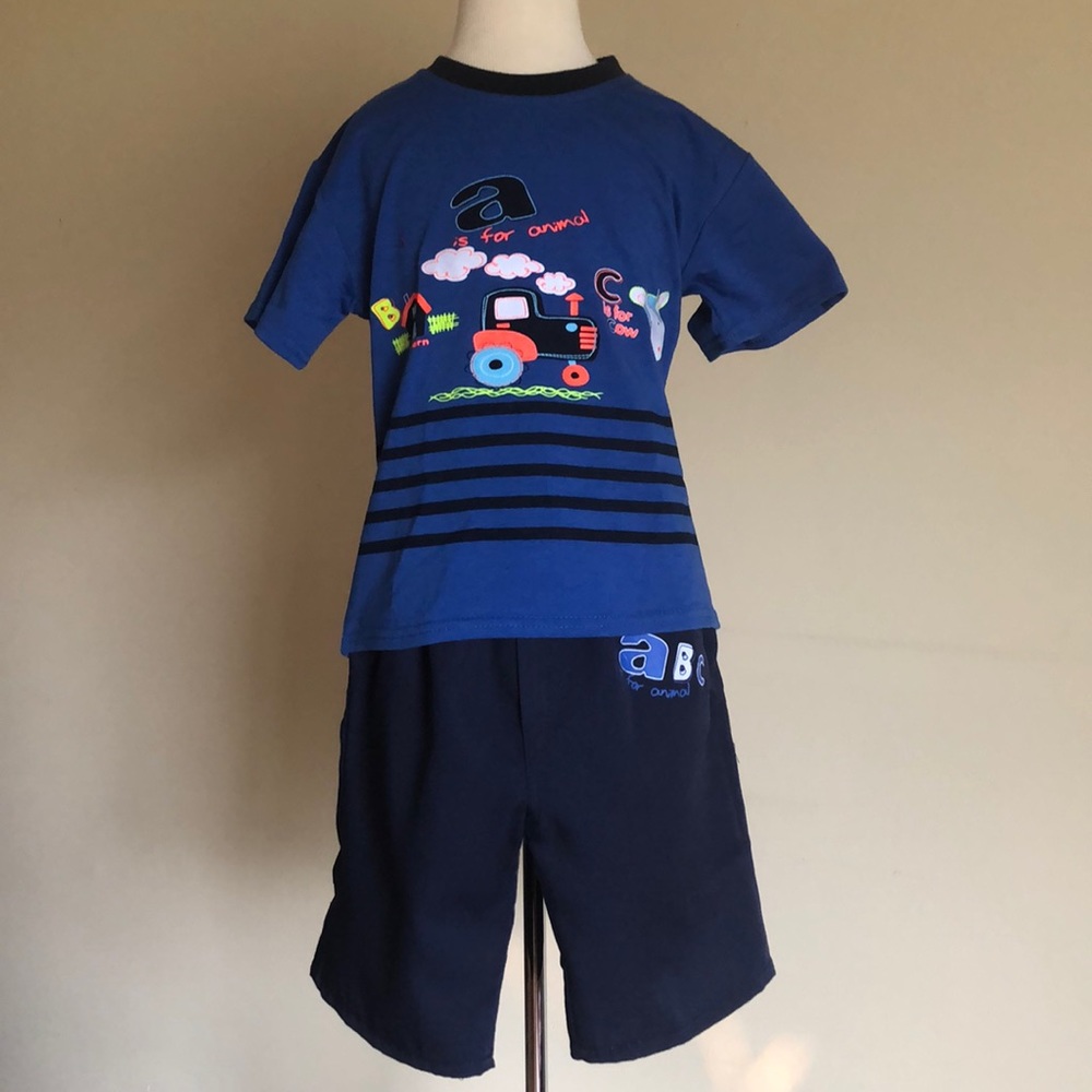 Boys 2 Piece Matching Set Sz 5 Shirt / Shorts NWOT